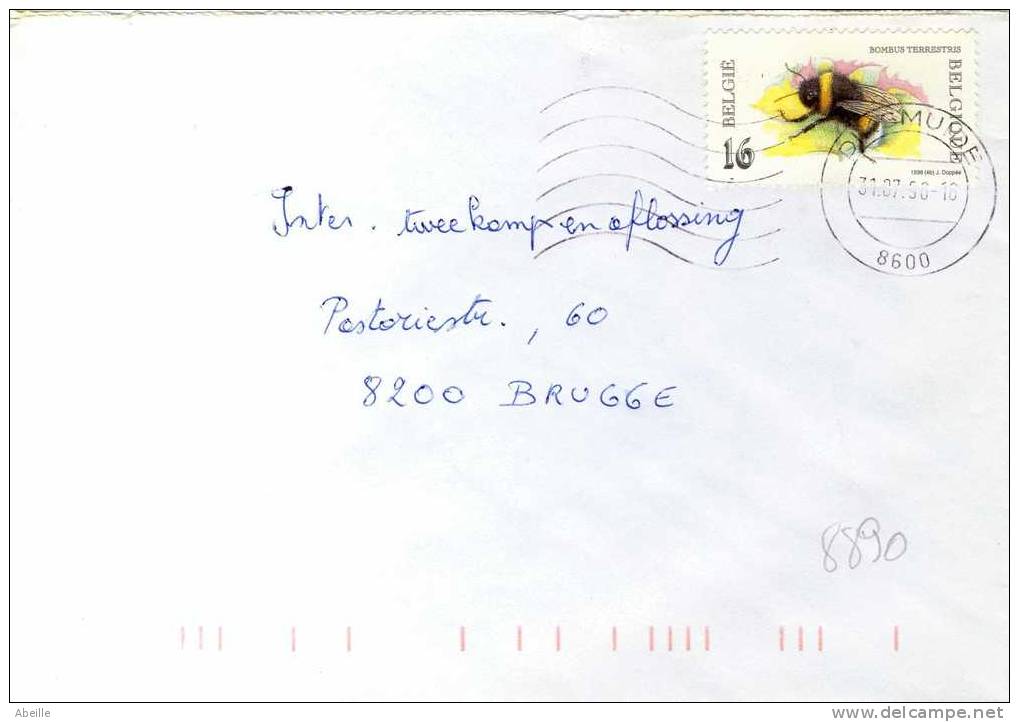 8890  LETTRE BELGE - Abeilles