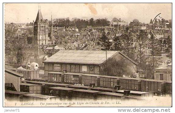 L'Aigle. Vue Panoramique Vue De La Ligne Du Chemin De Fer - L'Aigle