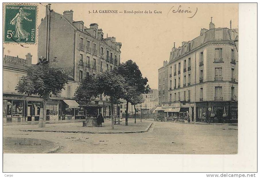 LA GARENNE COLOMBES. - Rond-point De La Gare. - La Garenne Colombes