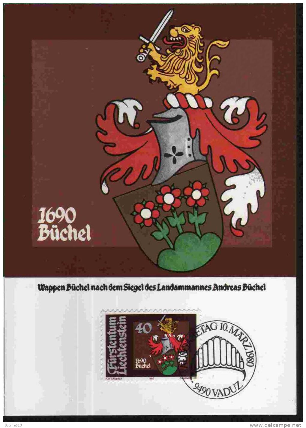 CPJ Liechtenstein 1980 Armoiries Andreas Büchel - Covers