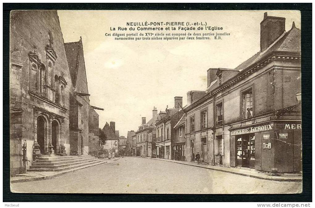 37 - NEUILLE PONT PIERRE - La Rue Du Commerce - Neuillé-Pont-Pierre