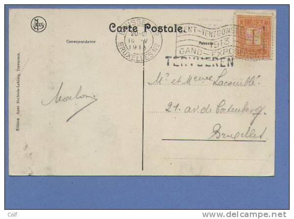 108 Op Kaart (Allée Conduisant Vers Le Chateau De Robiano) Met Naamstempel (griffe) TERVUEREN - 1912 Pellens