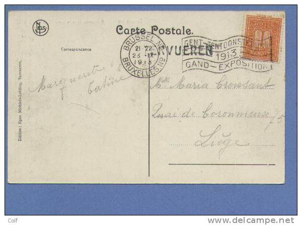 108 Op Kaart (Restaurant Dans Le Parc) Met Naamstempel (griffe) TERVUEREN - 1912 Pellens