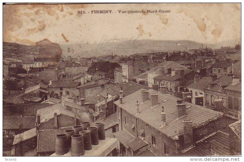 CPA De Firminy (Loire 42): Vue Générale Nord Ouest - Firminy