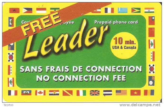 TARJETA DE LA COMPAÑIA LEADER FREE (banderas Diversos Países) - Canada