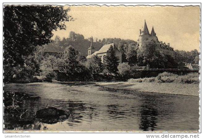 DURBUY CHATEAU EGLISE VUS DE L'OURTHE - Durbuy