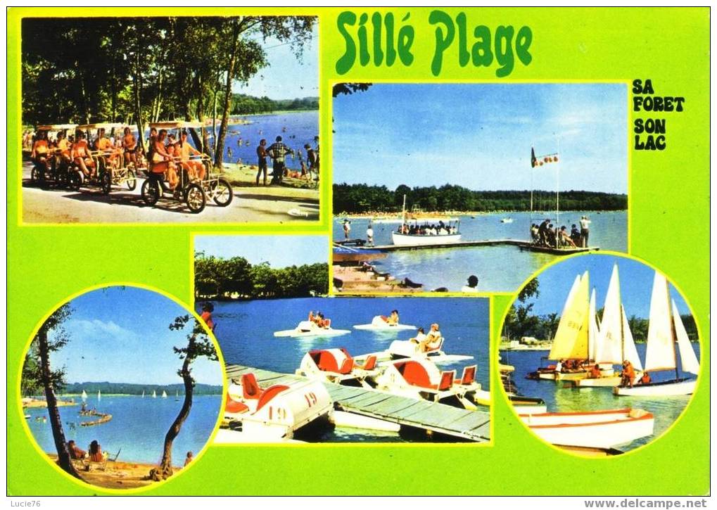 SILLE LE GUILLAUME  -  Sillé Plage - Forêt Domaniale  - Le Lac - 6  Vues - Sille Le Guillaume