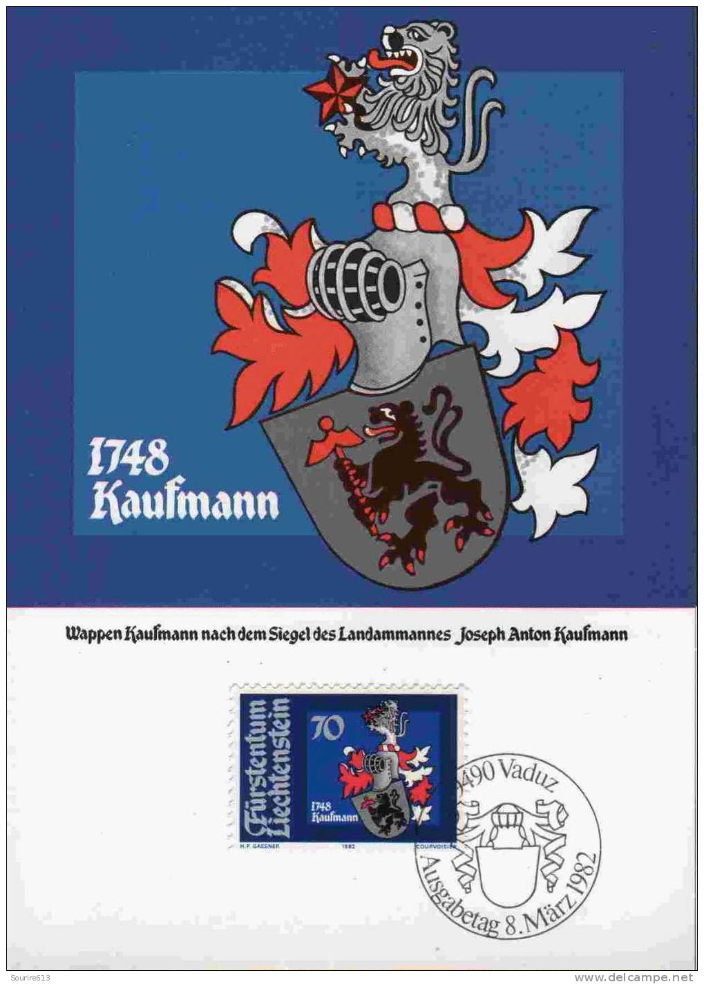 CPJ Liechtenstein 1982 Armoiries Joseph Anton Kaufmann 1748 - Covers