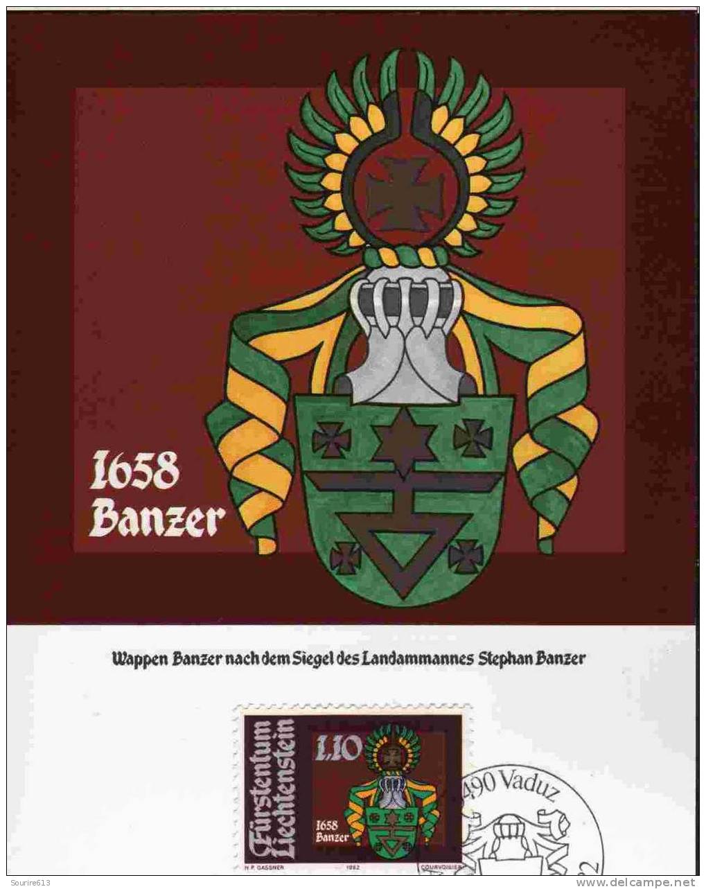 CPJ Liechtenstein 1982 Armoiries Stephan Banzer 1658 - Covers