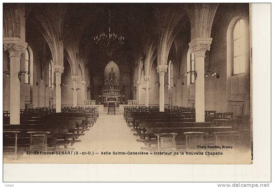 EPINAY SOUS SENART. - Asile Ste-Geneviève - Intérieur De La Nouvelle Chapelle. - Epinay Sous Senart