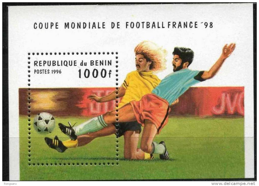 1996 BENIN WC Football France S/s - 1998 – Francia