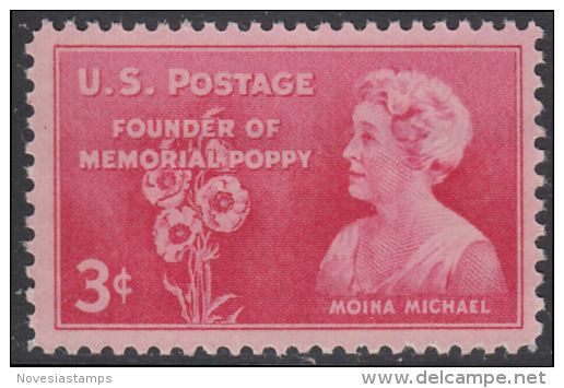 !a! USA Sc# 0977 MNH SINGLE (a1) - Moina Michael - Unused Stamps