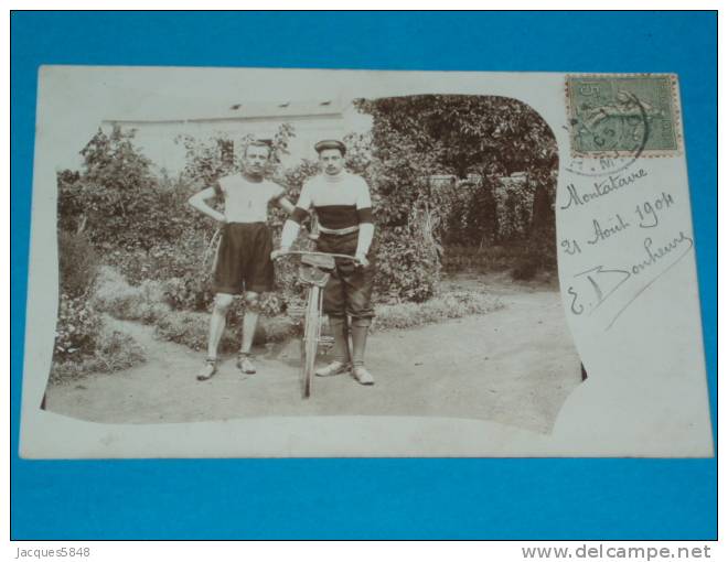 60) Montataire - Carte Photo - Les Cyclistes  - Année 1904 - EDIT - Montataire