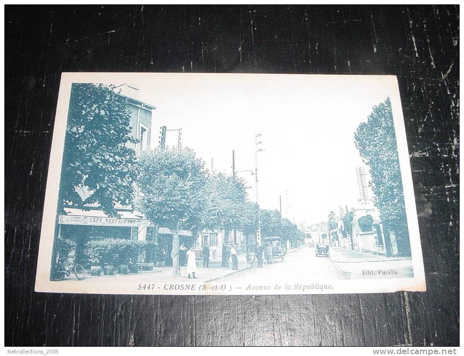 CROSNE - AVENUE DE LA REPUBLIQUE - 91 ESSONNE - Carte Postale De France - Crosnes (Crosne)