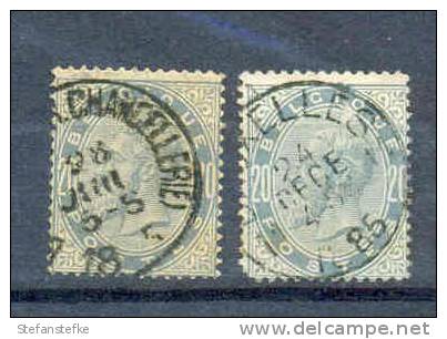 Belgie Ocb Nr :  Lot 39 Gestempeld (zie Scan) Tand Li Onder ! - 1883 Léopold II