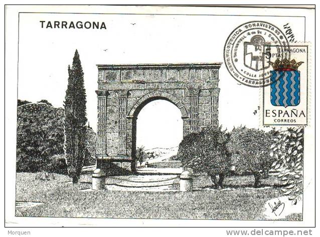 45844. Tarjeta Maxima ARCO DE BARA (tarragona) 1993. Arqueologa Romana - Maximum Cards