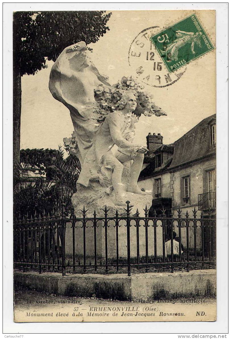 K7 - ERMENONVILLE - Monument élevé à La Mémoire De Jean-Jacques ROUSSEAU (1915) - Ermenonville