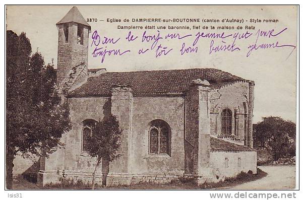 Dép 17 - I931 - Dampierre Sur Boutonne - L´église - Style Romain - Dampierre était Une Baronnie - Bon état - Dampierre-sur-Boutonne