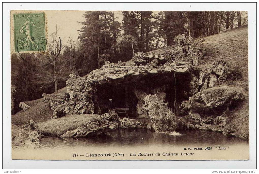 K7 - LIANCOURT - Les Rochers Du Château Latour (1921) - Liancourt