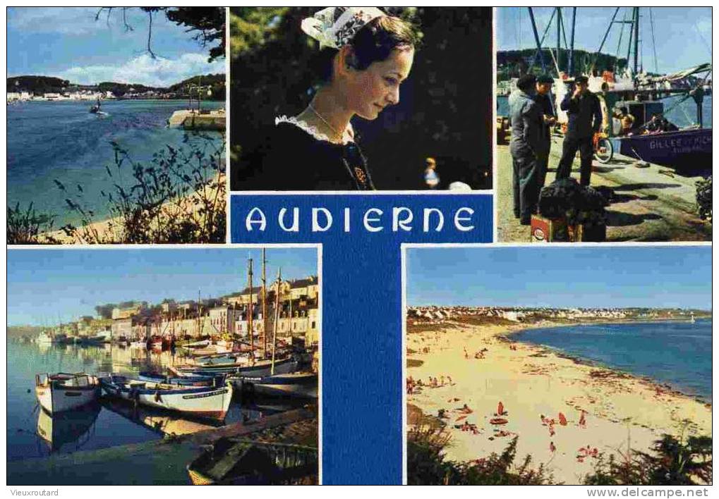 CPSM, AUDIERNE, PLAGE ET PORT DE PÊCHE,  1975. - Audierne