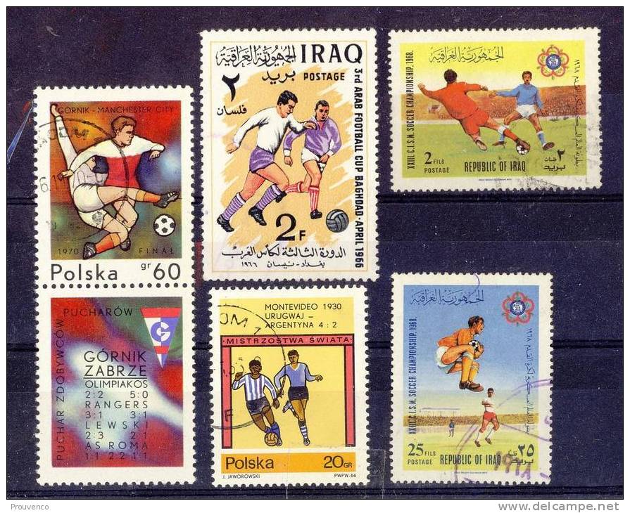 FOOTBALL 1966 / 1970  JOLI LOT  IRAK POLOGNE  TB - Oblitérés