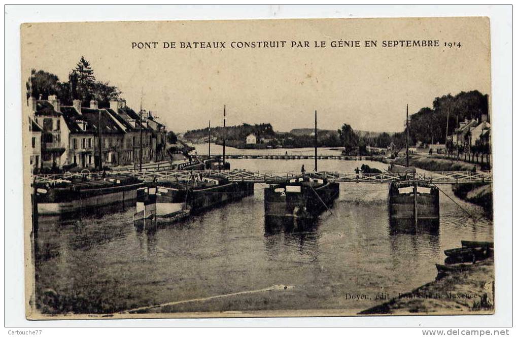K7 - PONT-SAINTE-MAXENCE - Pont De Bateaux Construit Par Le Génie En Septembre 1914 (1917) - Pont Sainte Maxence