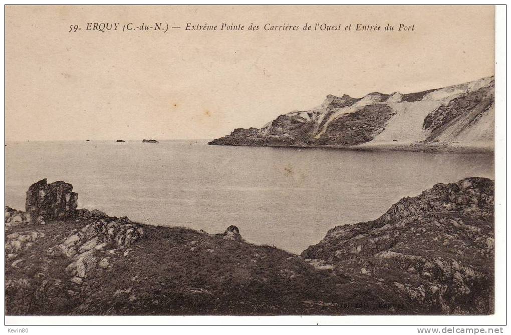 22 ERQUY Extrême Pointe Des Carriéres De L'Ouest Et Entrée Du Port - Erquy
