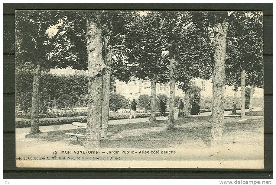 MORTAGNE - Jardin Public - Allée Côté Gauche(carte Non écrite) - Mortagne Au Perche