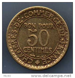 Variété 50cts Ch De Commerce 1926 Tb/ttb - Abarten Und Kuriositäten