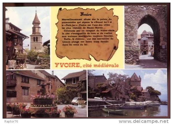 CPM Neuve 74 YVOIRE Village Médiéval Fleuri Multi-vues - Yvoire