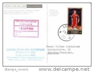 BELGIUM USED POSTE PAR BALLON 1959 - Other & Unclassified