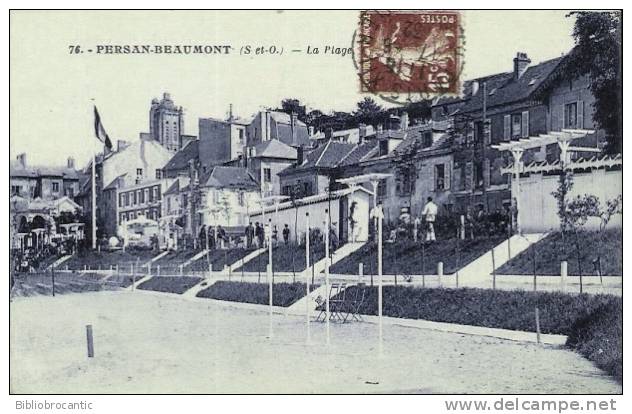 D95 - PERSAN-BEAUMONT - VUE SUR LA PLAGE ET LA VILLE - Persan