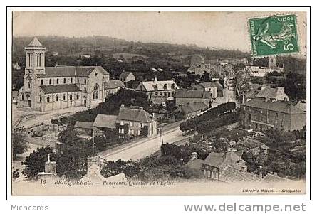 CPA 50 BRICQUEBEC - Panorama - Quartier De L Eglise - Bricquebec