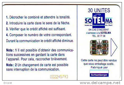 MALI 30 UNITES TELECENTRE DU GRAND MARCHE BAMAKO BON ETAT - Mali