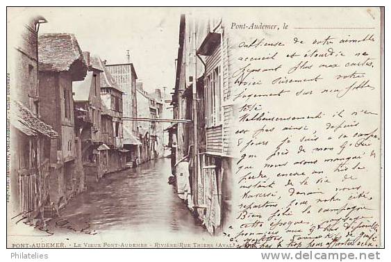 PONT AUDEMER RUE THIERS 1904 - Pont Audemer