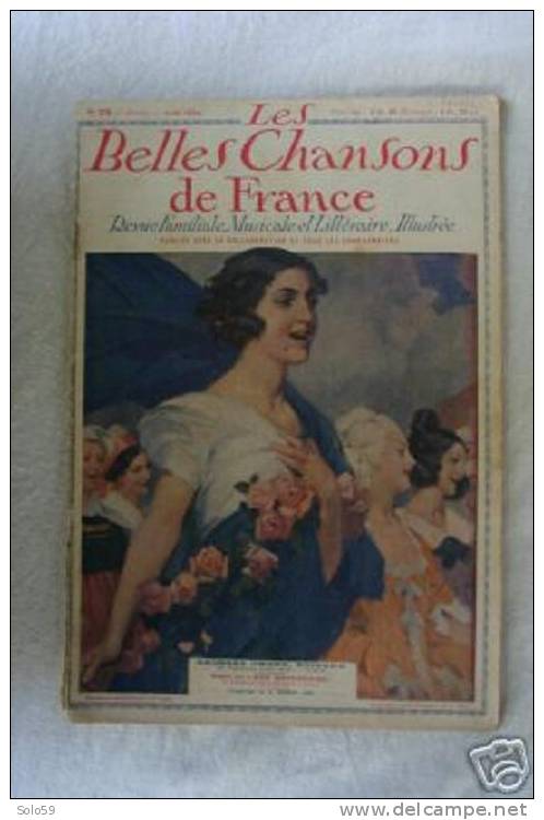 LES BELLES CHANSONS DE FRANCE N°20 AOUT 1924 - Musique