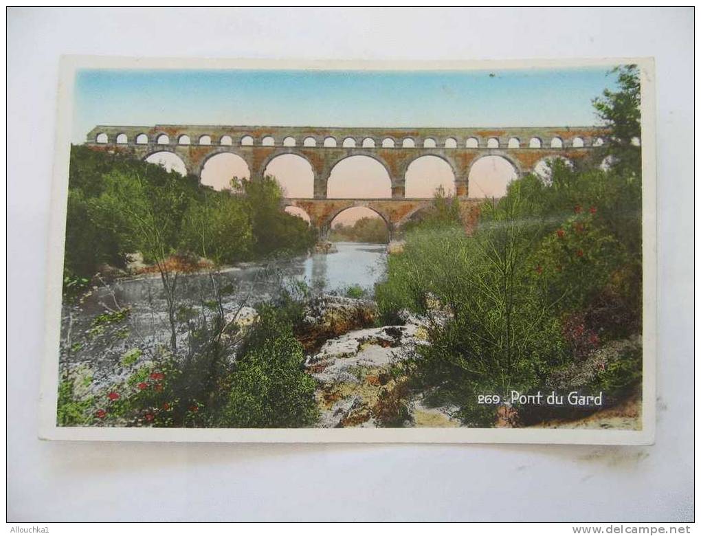 CARTE POSTALE DE FRANCE LE GARD   DEPARTEMENT 30 ENV UZES LE PONT DU GARD POUR AMENER L EAU DE LA SOURCE D'EURE A NIMES - Uzès