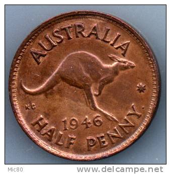 Australie Half Penny 1946 Ttb/sup - Penny