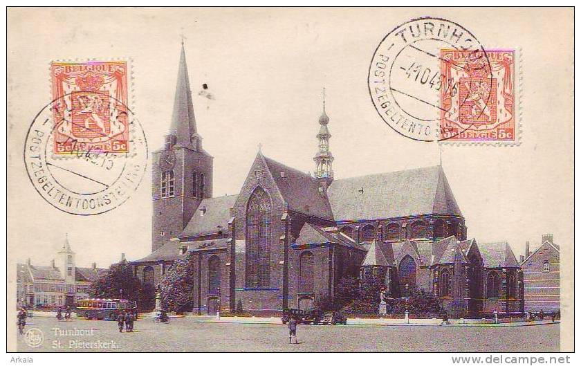 TURNHOUT = St Pieterkerk + 2 X N° 419 Au Recto  (1948) - Turnhout