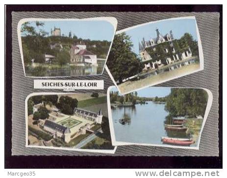 20637 Seiches Sur Le Loir Multivue édit.combiern° Lu 2 Belle Cpsm - Seiches Sur Le Loir