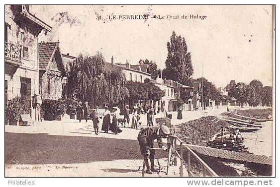 LE PERREUX   QUAI DE HALAGE 1906 - Le Perreux Sur Marne