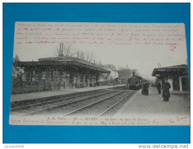 92) Sevres - N° 13 - La Gare Du Haut De Sèvres -  Année 1904 -  EDIT A.D - Sevres