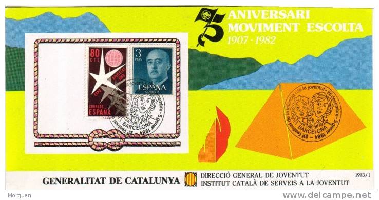 Tarjeta 75 Aniversario MOVIMIENTO ESCOLTA 1975 - Tarjetas Máxima