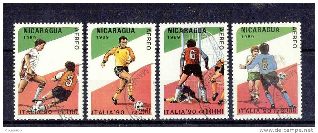 NICARAGUA PA 1278 /79/81/82  COUPE DU MONDE FOOTBALL  ITALIA 90  TB++++ - 1990 – Italien