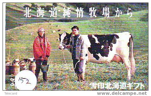 VACHE KUH COW KOE VACA MUCCA Telecarte Japon (152) - Vacas