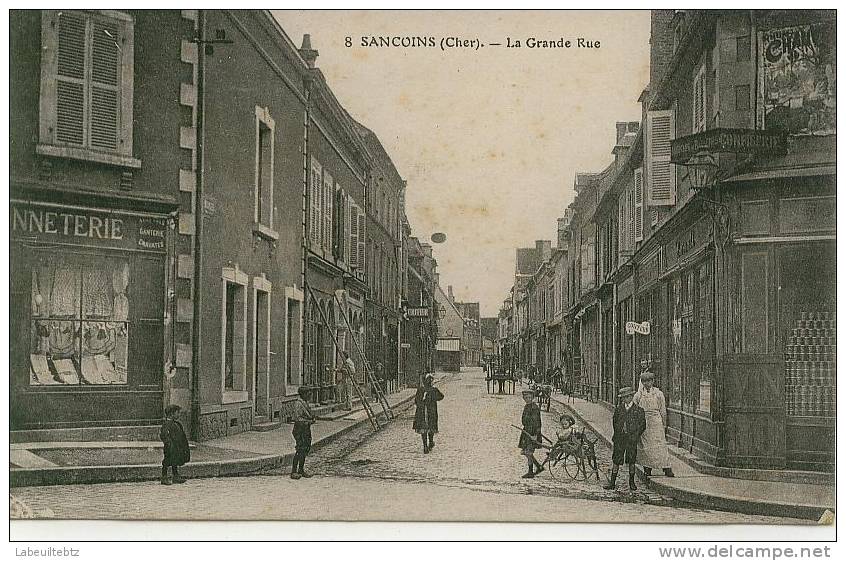 SANCOINS (Cher) La Grande Rue   PRIX FIXE - Sancoins