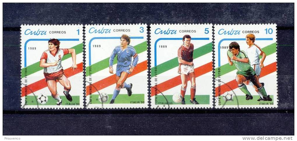 CUBA YT 2920 /2923 COUPE DU MONDE FOOTBALL  ITALIA 90  TB - 1990 – Italien