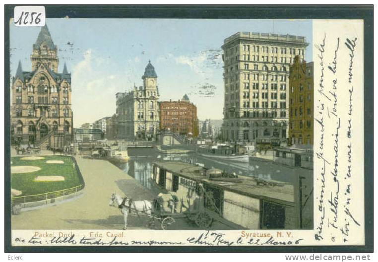 PACKET DOCK- ERIE CANAL - SYRACUSE  - TTB - Syracuse