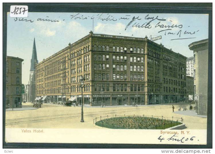 YATES HOTEL - SYRACUSE  - TTB - Syracuse