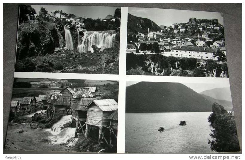 Mills,Water Mills,Very Old,Jajce,Waterfall,Yugoslavia,postcard - Moulins à Eau